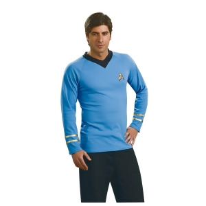 Men's Deluxe Star Trek Classic Blue Shirt - X-LARGE