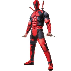 Adult Deluxe Deadpool Muscle Chest Costume - X-Small