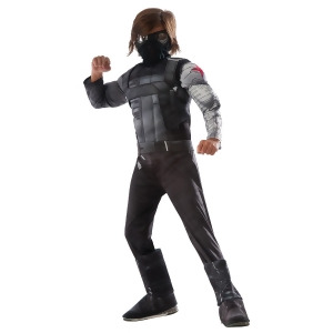 Marvel's Captain America Civil War Deluxe Muscle Chest Winter Soldier Costume for Kids - MD