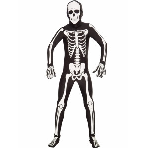 Kids Unisex Bone Suit Costume - LARGE