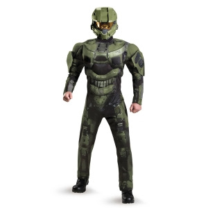 Adult Halo Master Chief Deluxe Muscle Costume - X-LARGE