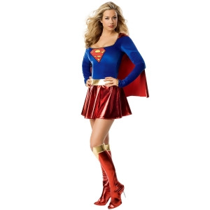 Superman Supergirl Women's Sexy Costume - LARGE