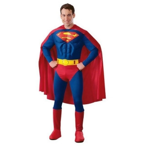 Men's Deluxe Superman Muscle Chest Costume - MEDIUM