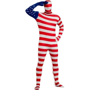 Usa Flag Skin Suit Costume for Adults - MEDIUM