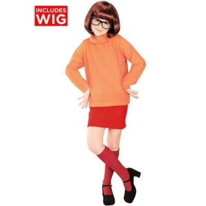 Girl's Velma Scooby Doo Costume - LARGE
