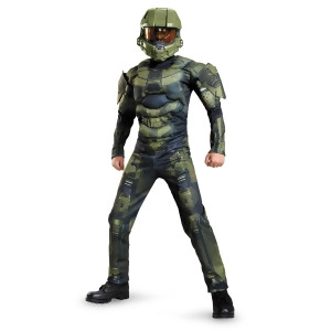 Halo Master Chief Classic Muscle Chest Costume for Kids - MEDIUM
