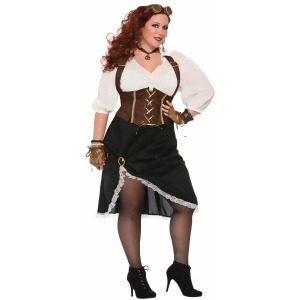 Adult Curvy Steampunk Lady Costume - PLUS