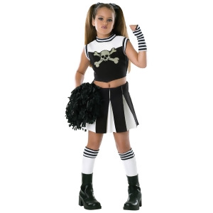 Girl's Bad Spirit Goth Cheerleader Costume - MEDIUM