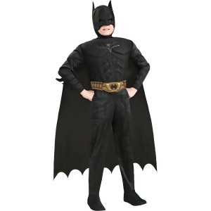 Boy's Deluxe The Dark Knight Batman Muscle Chest Costume - LARGE