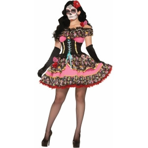 Adult Day of the Dead Senorita Sexy Costume - MED-LARGE