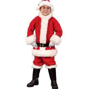 Child Flannel Santa Suit - LARGE