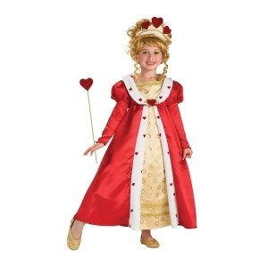 Red Princess of Hearts Costume for Girls - SMALL