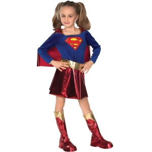 Girl's Deluxe Supergirl Costume - LARGE