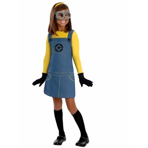 Female Minion Costume for Kids - MEDIUM