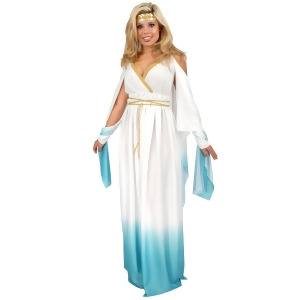 Plus White Blue Greek Goddess - 1X