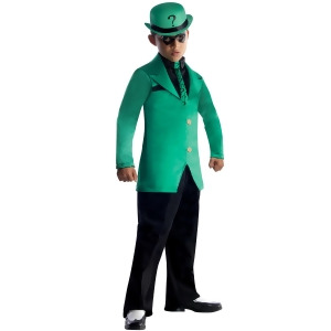 Dc Comics Gotham Super Villains Riddler Costume for Kids - MEDIUM