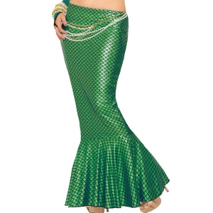 Adult Green Mermaid Skirt Sexy Costume - All