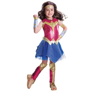 Batman V Superman Dawn Of Justice Deluxe Wonder Woman Costume for Kids - LARGE