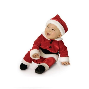 Newborn/infant Velvet Santa Claus Jumpsuit Costume - INFANT