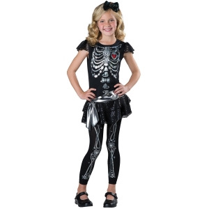 Skeleton Bling Costume for Kids - LARGE