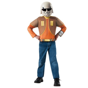 Ezra Bridger Muscle Chest Shirt Set Costume for Kids - SMALL