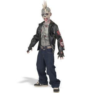 Boy's Zombie Punk Costume - LARGE