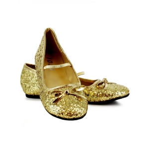Children's Gold Glitter Ballet Flats - SMALL