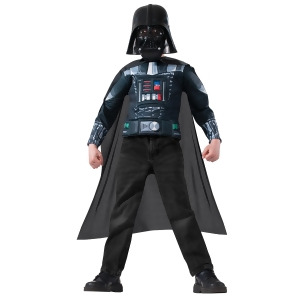 Darth Vader Muscle Chest Shirt Set Costume for Kids - SMALL