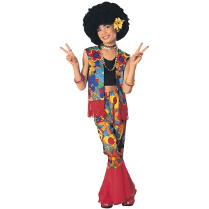 Girl's Flower Power Hippie Costume - LARGE