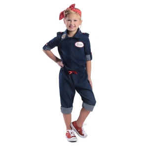 Rosie The Riveter Costume for Kids - SMALL