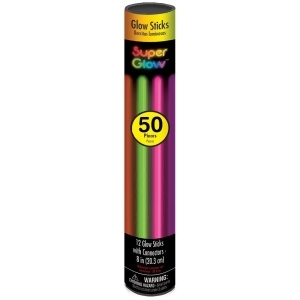 Multicolored Glow Sticks Mega Pack 50 Count - All