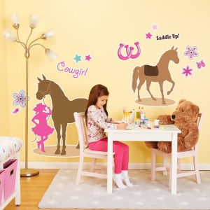 Western Cowgirl Party Giant Wall Decal - All