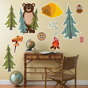 Let's Go Camping Giant Wall Decals - All