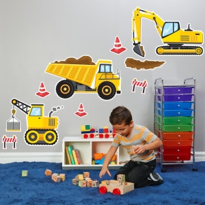Construction Party Giant Wall Decal - All