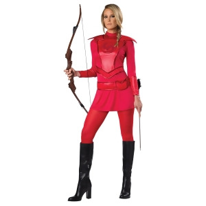 Red Warrior Huntress Adult Costume - Large
