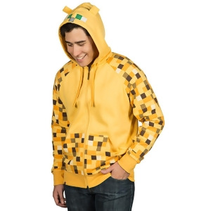 Adult Minecraft Ocelot Premium Zip-up Hoodie - Large