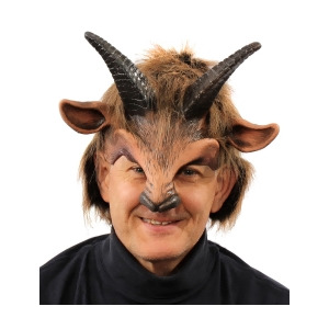 Goat Boy Half Mask w/ Horns - All