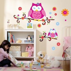 Owl Blossom Giant Wall Decals - All