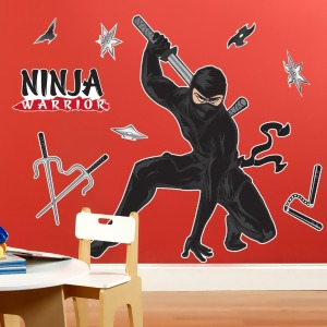 Ninja Warrior Party Giant Wall Decals - All