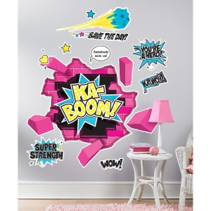 Superhero Girl Giant Wall Decals - All