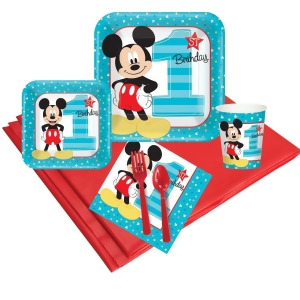 Disney Mickey Mouse 1st Birthday 24 Guest Party Pack - All
