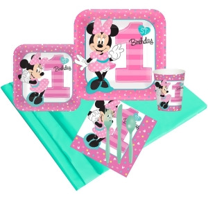 Disney Minnie Mouse 1st Birthday 24 Guest Party Pack - All