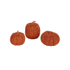 3Pc Orange Pumpkin Decoration Set - All