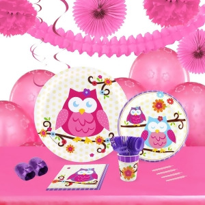 Owl Blossum 16 Guest Tableware Decoration Kit - All