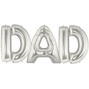 Jumbo Silver Foil Balloons-DAD - All