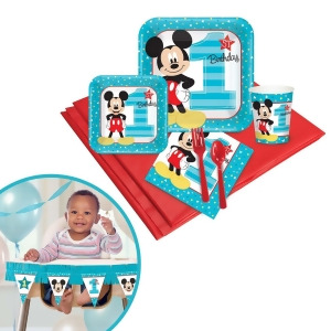 Mickey Mouse 1st Birthday Tableware High Chair Kit - All