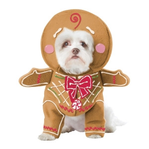 Gingerbread Pup Pet Costume - Large