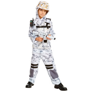 Winter Camo Stealth Soldier Child Costume - Small (4-6)