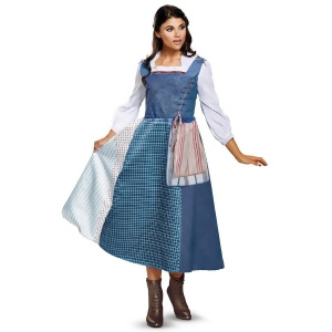 Disney's Beauty and the Beast Live Action Belle Village Dress Deluxe Adult Costume - Large