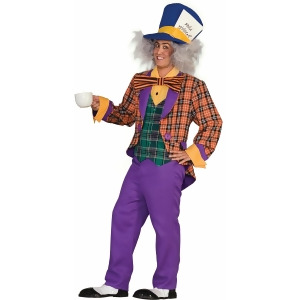 Plaid Mad Hatter Adult Costume - One Size